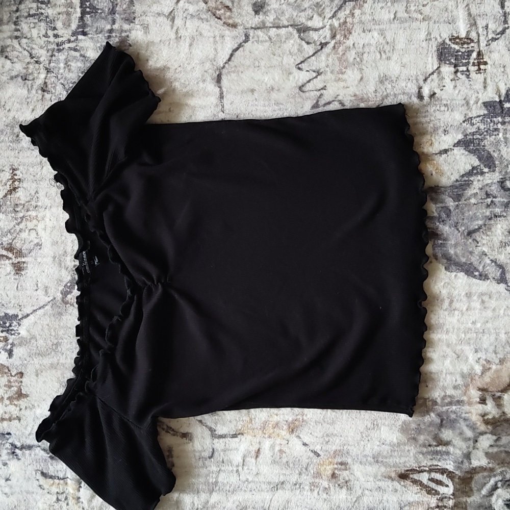 Black off-shoulder top